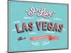 Vintage Greeting Card From Las Vegas - Nevada-MiloArt-Mounted Art Print