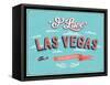 Vintage Greeting Card From Las Vegas - Nevada-MiloArt-Framed Stretched Canvas