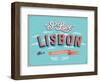 Vintage Greeting Card From Lisbon - Portugal-MiloArt-Framed Art Print