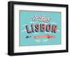 Vintage Greeting Card From Lisbon - Portugal-MiloArt-Framed Art Print