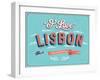 Vintage Greeting Card From Lisbon - Portugal-MiloArt-Framed Art Print