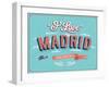 Vintage Greeting Card From Madrid - Spain-MiloArt-Framed Art Print