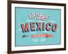 Vintage Greeting Card From Mexico - Mexico-MiloArt-Framed Art Print