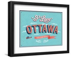 Vintage Greeting Card From Ottawa - Canada-MiloArt-Framed Art Print