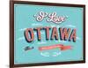 Vintage Greeting Card From Ottawa - Canada-MiloArt-Framed Art Print