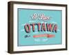 Vintage Greeting Card From Ottawa - Canada-MiloArt-Framed Art Print