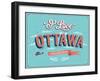 Vintage Greeting Card From Ottawa - Canada-MiloArt-Framed Art Print