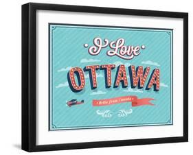 Vintage Greeting Card From Ottawa - Canada-MiloArt-Framed Art Print