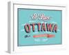 Vintage Greeting Card From Ottawa - Canada-MiloArt-Framed Art Print