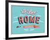 Vintage Greeting Card From Rome - Italy-MiloArt-Framed Art Print