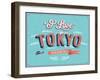 Vintage Greeting Card From Tokyo - Japan-MiloArt-Framed Art Print