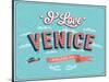 Vintage Greeting Card From Venice - Italy-MiloArt-Stretched Canvas