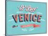 Vintage Greeting Card From Venice - Italy-MiloArt-Stretched Canvas