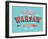 Vintage Greeting Card From Warsaw - Poland-MiloArt-Framed Art Print