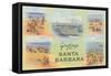 Vintage Greetings from Santa Barbara-null-Framed Stretched Canvas