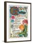 Vintage Greetings with Tulips-null-Framed Art Print