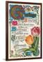 Vintage Greetings with Tulips-null-Framed Art Print