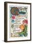 Vintage Greetings with Tulips-null-Framed Premium Giclee Print