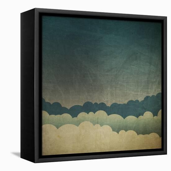 Vintage Grunge Sky Background-pashabo-Framed Stretched Canvas