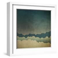 Vintage Grunge Sky Background-pashabo-Framed Art Print