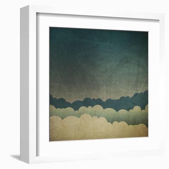 Vintage Grunge Sky Background-pashabo-Framed Art Print