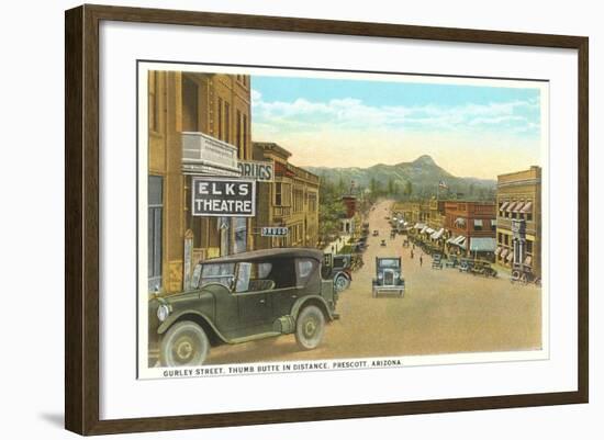 Vintage Gurley Street, Prescott-null-Framed Art Print