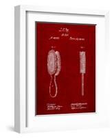 Vintage Hair Brush Patent-Cole Borders-Framed Art Print