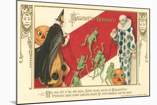Vintage Halloween Gambols-null-Mounted Art Print