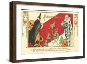 Vintage Halloween Gambols-null-Framed Art Print