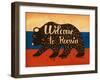 Vintage Handlettering Poster on the Topic of Tourism. the Silhouette of a Wild Bear with Text on Th-Alena Dubinets-Framed Art Print