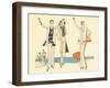 Vintage Haute Couture Beach Wear-null-Framed Art Print