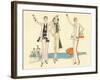 Vintage Haute Couture Beach Wear-null-Framed Art Print