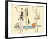 Vintage Haute Couture Beach Wear-null-Framed Art Print