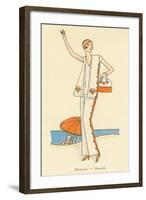 Vintage Haute Couture Beach Wear-null-Framed Art Print