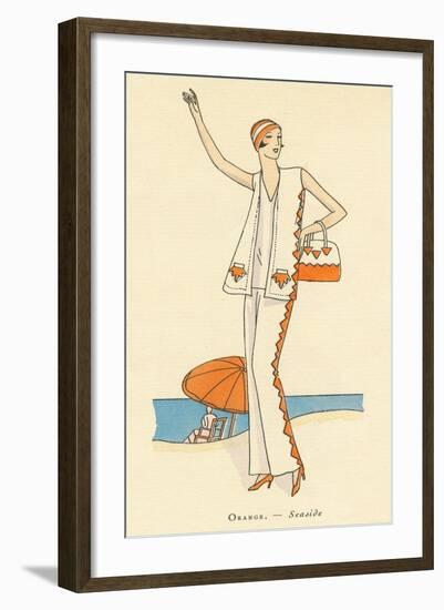 Vintage Haute Couture Beach Wear-null-Framed Art Print