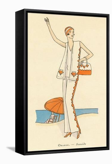 Vintage Haute Couture Beach Wear-null-Framed Stretched Canvas