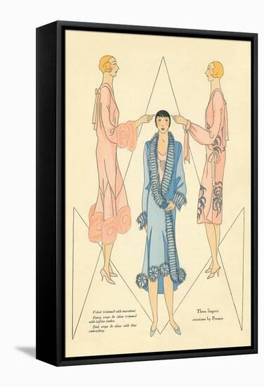 Vintage Haute Couture Lingerie-null-Framed Stretched Canvas