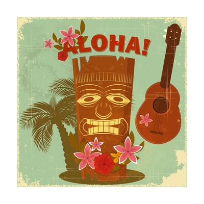 &lsquo;Vintage Hawaiian Postcard&rsquo; Poster - elfivetrov | AllPosters.com