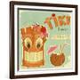 Vintage Hawaiian Postcard-elfivetrov-Framed Art Print