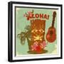 Vintage Hawaiian Postcard-elfivetrov-Framed Premium Giclee Print