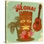 Vintage Hawaiian Postcard-elfivetrov-Stretched Canvas