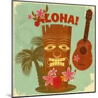 Vintage Hawaiian Postcard-elfivetrov-Mounted Art Print