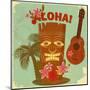 Vintage Hawaiian Postcard-elfivetrov-Mounted Art Print