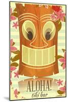 Vintage Hawaiian Tiki Postcard-elfivetrov-Mounted Art Print
