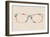 Vintage Hipster Icon Glasses-cienpies-Framed Premium Giclee Print