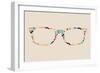 Vintage Hipster Icon Glasses-cienpies-Framed Premium Giclee Print