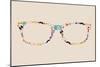 Vintage Hipster Icon Glasses-cienpies-Mounted Premium Giclee Print