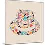 Vintage Hipster Icon Hat-cienpies-Mounted Art Print