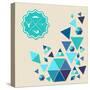 Vintage Hipster Label Icons with Geometric Elements-cienpies-Stretched Canvas