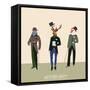 Vintage Hipsters Trendy Illustration-run4it-Framed Stretched Canvas